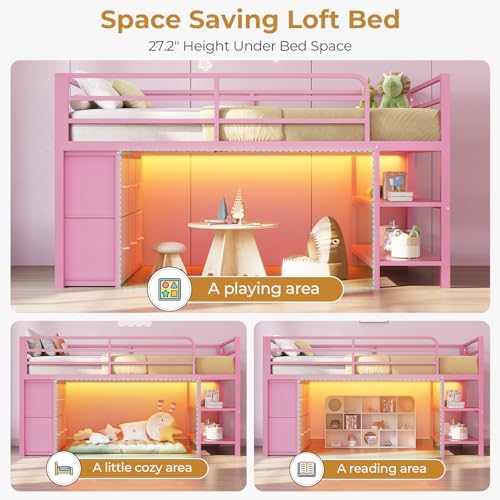 ADORNEVE Low Loft Bed Twin Size - Image 6