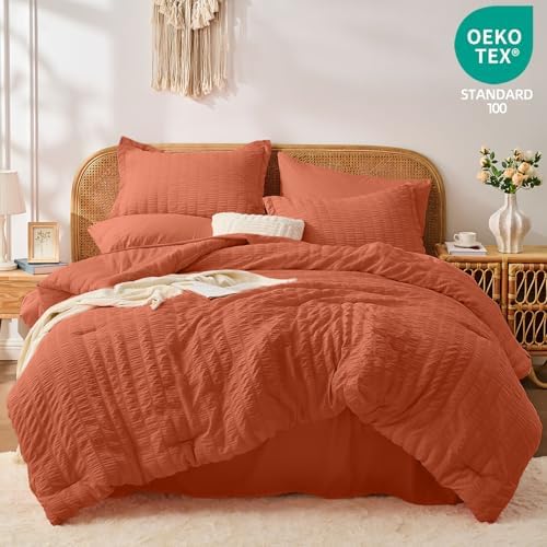 Burnt Orange Queen Comforter Set - Image 5