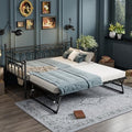 Twin Daybed with Trundle and Storage Bag, Metal Daybed with Pop Up Trundle by kuurfuurdo