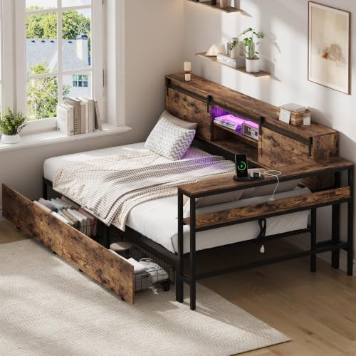 Twin Size Corner Bed Frame by IDEALHOUSE