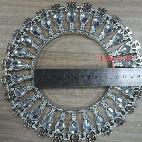 2 Pack Shiny Silver Curtain Tiebacks Round Holdbacks, 26 Crystals - Image 7
