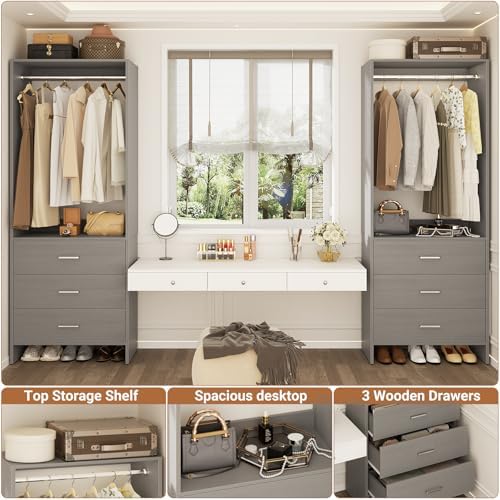 Aheaplus Closet System Closet Organizer, 7.2FT Closets - Image 6