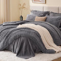 EXQ Home Waffle Comforter Set Queen Size, 3 Pieces Bed Set by EXQHomeTexitleCoLtd
