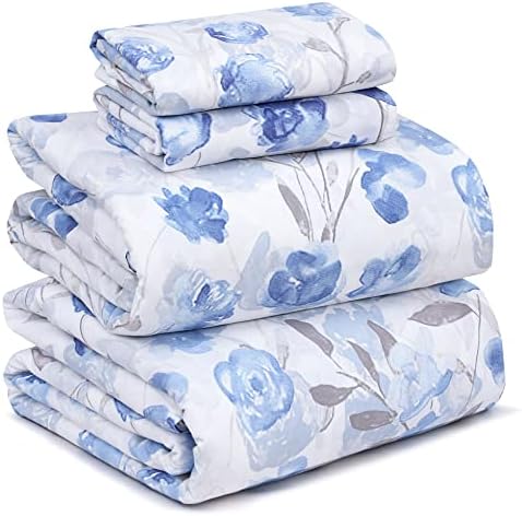RUVANTI 100% Cotton Full Sheets, Percale Bedding Full Size Set by Ruvanti