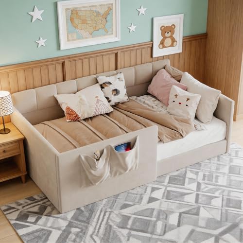 Merax Twin Daybed Velvet Upholstered Sofa Bed by Merax