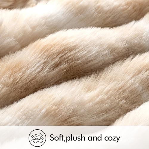 MIULEE Pack of 2 Faux Fur Fluffy Pillow Covers 18x18 Inch - Image 5
