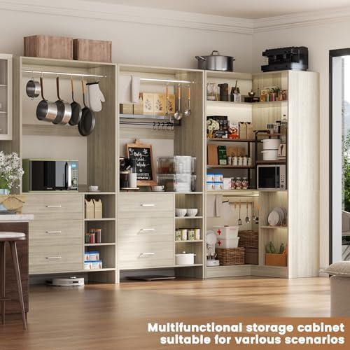 Aheaplus Closet System with 6 Drawers, 4 Hanging Rods & Corner Tower, Corner - Image 6