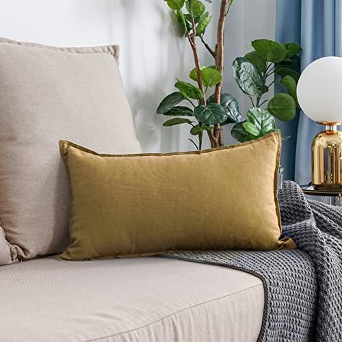 Jeanerlor Cotton Linen Decorative 12"x20" Lumbar Throw Pillow Case Cushion Cover - Image 3