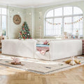 Queen Corduroy Upholstered Floor Bed by KEIKI