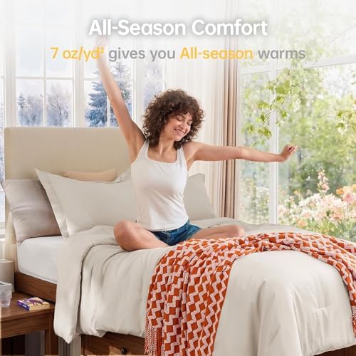 MUXHOMO Twin/Twin XL Comforter Set, 2-Piece All-Season Bedding - Image 4