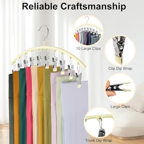 Volnamal Legging Organizer for Closet, 2 Pack Metal Yoga Pants Hangers - Image 5