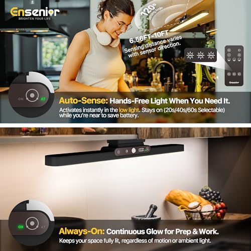 Ensenior 4W Motion Sensor Rechargeable Light Bar, Closet Lights - Image 6