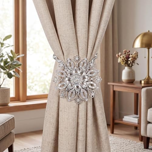 2PCS Curtain Tiebacks Buckle Magnetic Decorative Rope Holdbacks Holders Curtain - Image 6