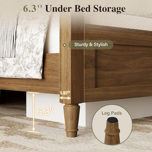 Belffin Wood Queen Size Bed Frame - Image 6