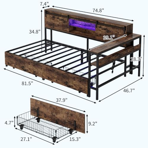 Twin Size Corner Bed Frame - Image 2