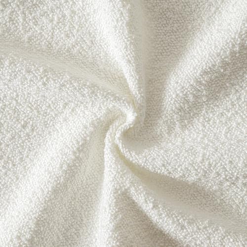 MIULEE 12x20 Decorative Lumbar Boucle Couch Pillow Covers White - Image 2