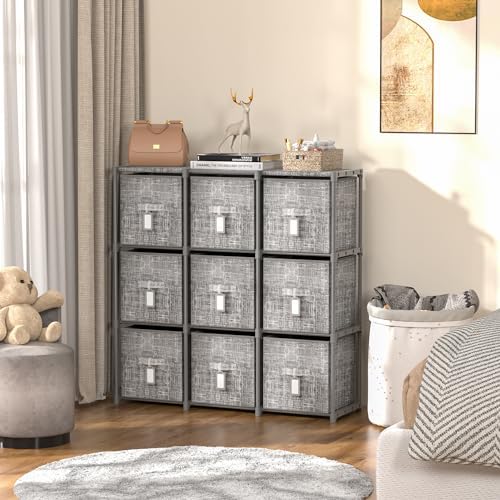 9 Cube Closet Organizer + 9 Bins + Labels - Image 4