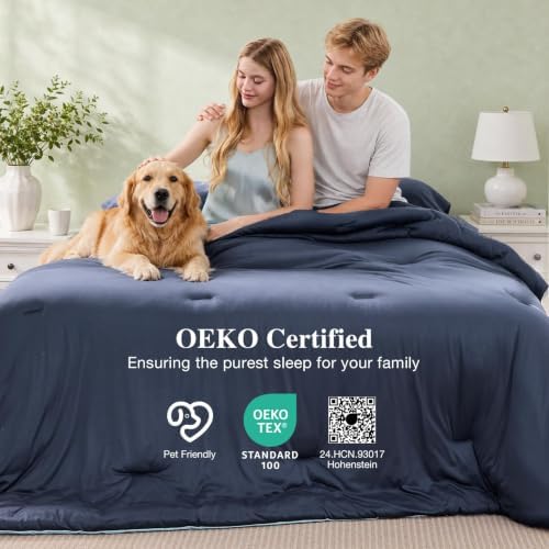 MUXHOMO Cooling Comforter King Size, 3-Piece Reversible Bed Set - Image 5