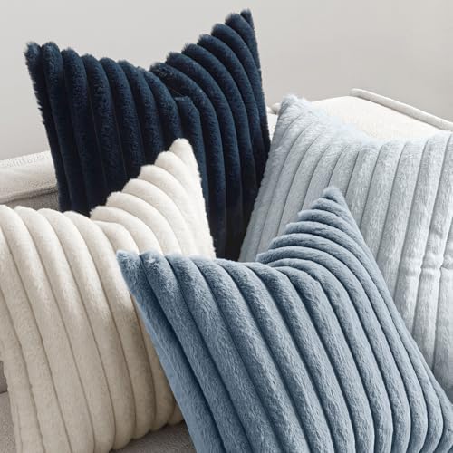 MIULEE Faux Fur Plush Euro Decorative Throw Pillow Covers 24x24 - Image 7