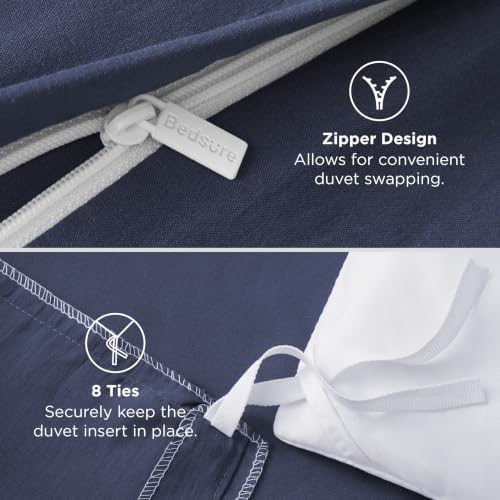 Bedsure Prewashed Duvet Cover Queen, Cotton-Like Soft Bedding Set - Image 6