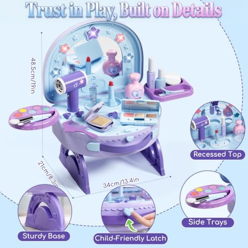 Lehoo Castle Toy Vanity with Makeup Set - Image 5