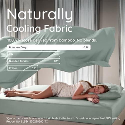 Bambaw 100% Viscose Derived from Bamboo Sheets Twin Size Set – 4-Piece Twin - Image 7
