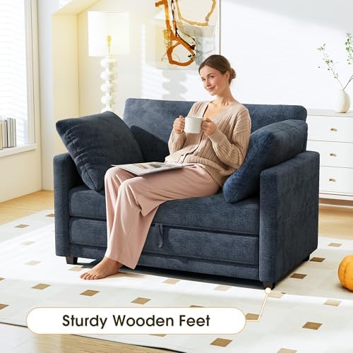 51" Convertible Sofa Bed, 2 in1 Folding Sofa Bed, Loveseat Sleeper Sofa - Image 4