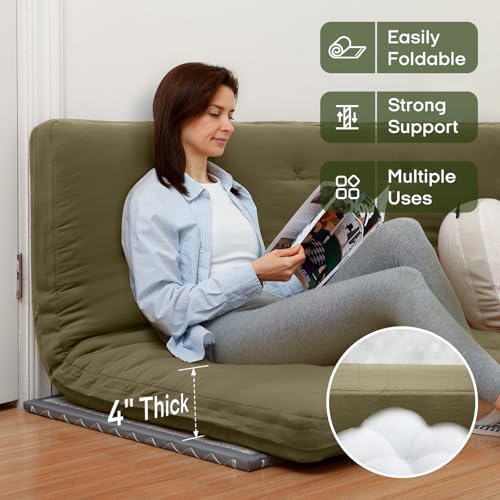 ZonLi Japanese Floor Futon Mattress 100% Cotton Washable Cover Foldable - Image 3