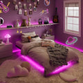 SHA CERLIN Twin Size Floating Bed Frame by SHACERLIN