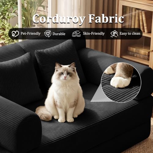 Convertible Futon Sofa Bed, Boneless Couch - Image 6