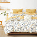 LEMIROE Yellow Floral Cotton Comforter Queen Size by LEMIROEBEDDING