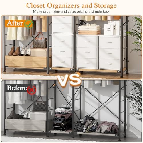 DAOUTIME 2-Pack Stackable Storage Drawers, Freestanding or Stackable Dresser - Image 6