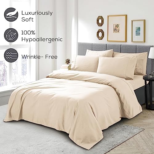 Mueller Ultratemp Bed Sheets Set, Super Soft, 6 Piece California King Sheet Sets - Image 5