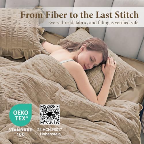 JOLLYVOGUE Khaki Oversized Queen Comforter Set - Image 4