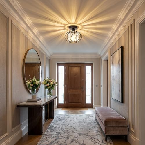 Black Crystal Ceiling Light Fixture - Image 4