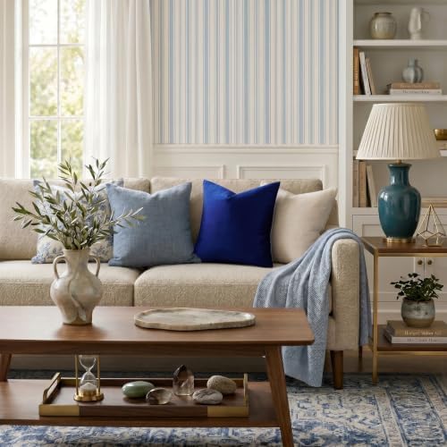 GIGIZAZA Royal Blue Velvet Throw Pillow Covers 20x20 Pack of 2 - Image 2
