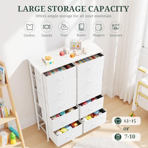 10-Drawer Dresser for Bedroom, Anti-Tip Tall Storage Organizer - Image 5