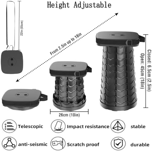 Upgraded Collapsible Stool Portable - Image 2