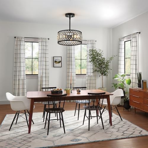 Crystal Black Ceiling Light, Modern Light Fixture Ceiling, Chandelier - Image 4