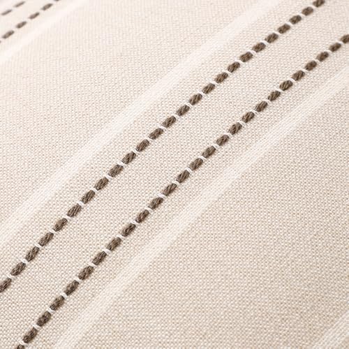 Hckot Striped Throw Pillow Covers 20x20 Set of 2 Charcoal Pillow Covers - Image 4