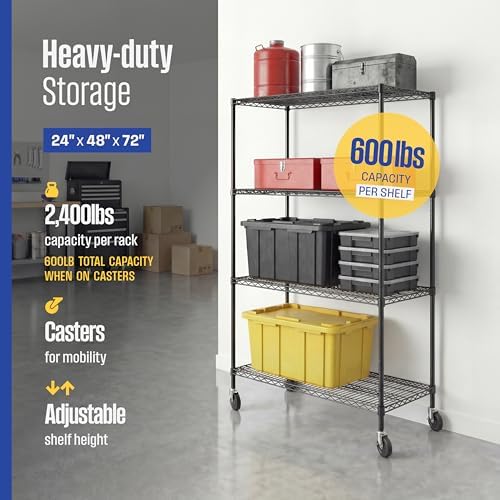 SafeRacks 4-Tier Black Wire Shelving - Image 4