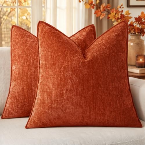 MIULEE Chenille Couch Pillow Covers Fall by MIULEE