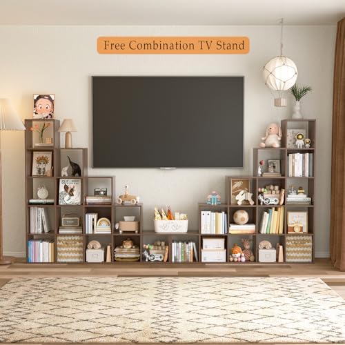 OSCHF Ladder Cube Storage Bookcase, 15-Cube Corner Shelf - Image 5