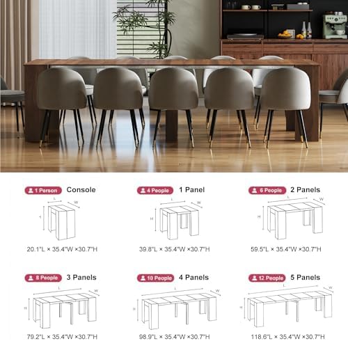 Extendable Dining Table, Expandable Folding Console Table - Image 4