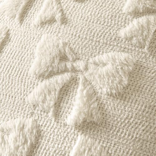 MIULEE Beige Bow Pillow Covers Coquette Room Decor 18x18 - Image 5