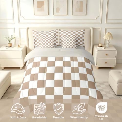 Feelyou Checkered Queen Comforter Set - Image 3