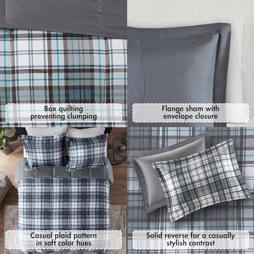 Madison Park Parkston Plaid Twin Comforter Set - Image 2