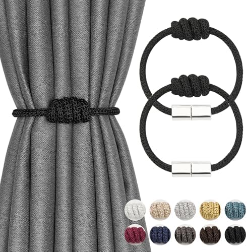 NICEEC 2 Pack Mini Magnetic Curtain Tiebacks Modern Simple Style Drape Tie by NICEEC