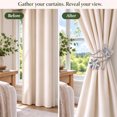 Butterfly Curtain Tiebacks, 4 Pack, No Drilling - Image 5