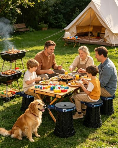 Portable Collapsible Stool Chair Folding Camp Seat - Image 2